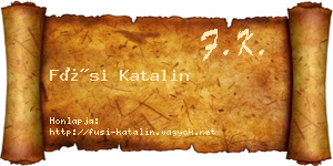 Füsi Katalin névjegykártya